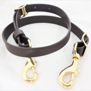 Brahma Webb Tie Down Strap Western Horse Tack 1&quot;  Rodeo Tiedown Solid Brass Snaps Conway Buckles Webbing Colors