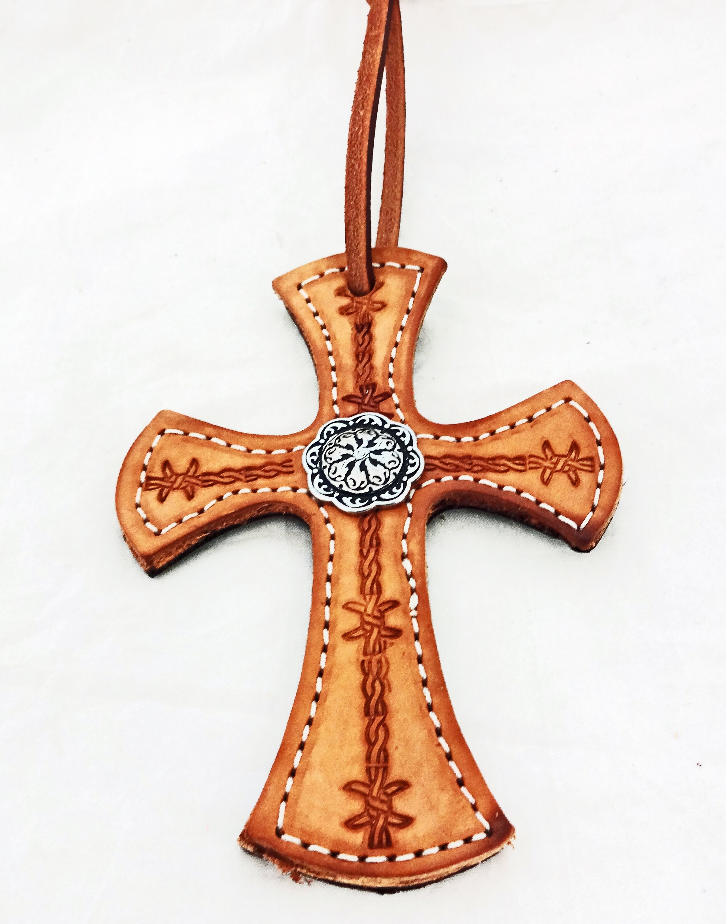 Copper Cross Gun Conchos Size 1 - 1/4