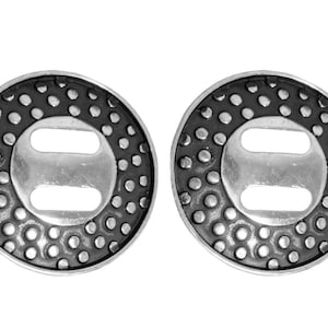 New Pair Jeremiah Watt Horse Shoe Brand Slotted Conchos Moroccan Polka Dot Western Horse Tack Hardware