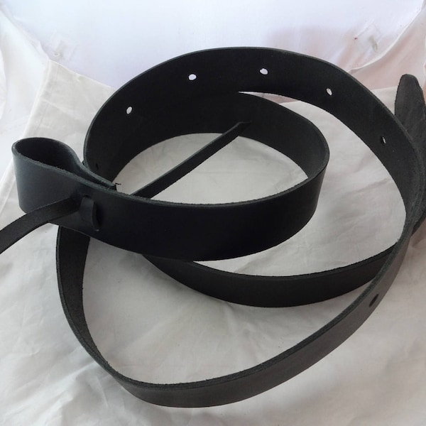 Black Latigo Leather Cinch Strap Holes 1 3/4 x 72 inches Western Saddle Horse Tack Replacement