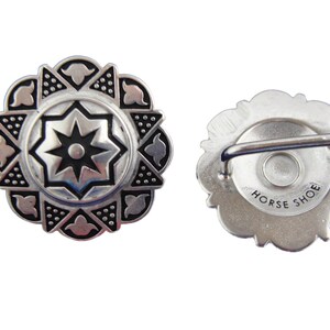 Nuovo paio di Jeremiah Watt Bridle Loop Back Conchos Moroccan Polka Dot Western Horse Tack Hardware