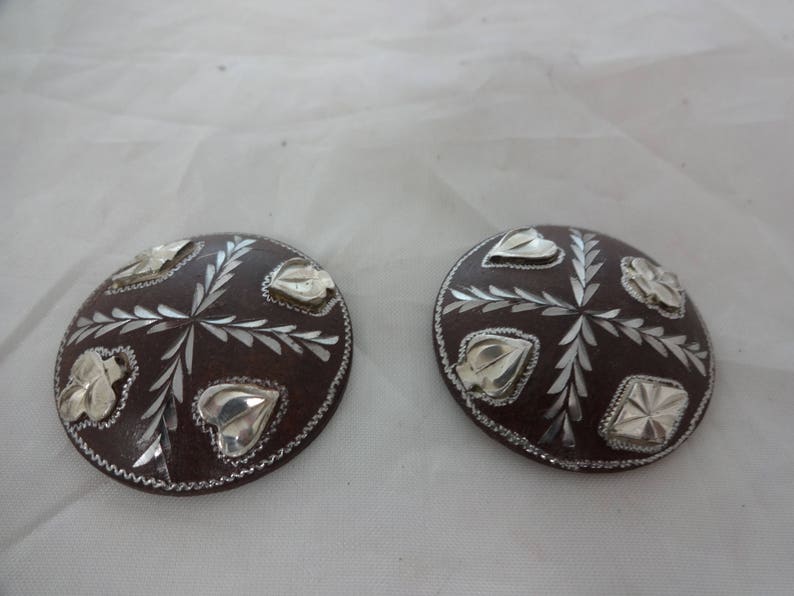 New Hansen Western Gear Chicago Concho vissé Kansas plaqué argent