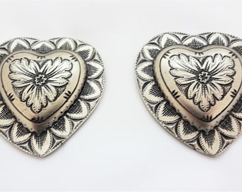 Nuevo Par Jeremiah Watt Floral Tornillo De Madera Concho