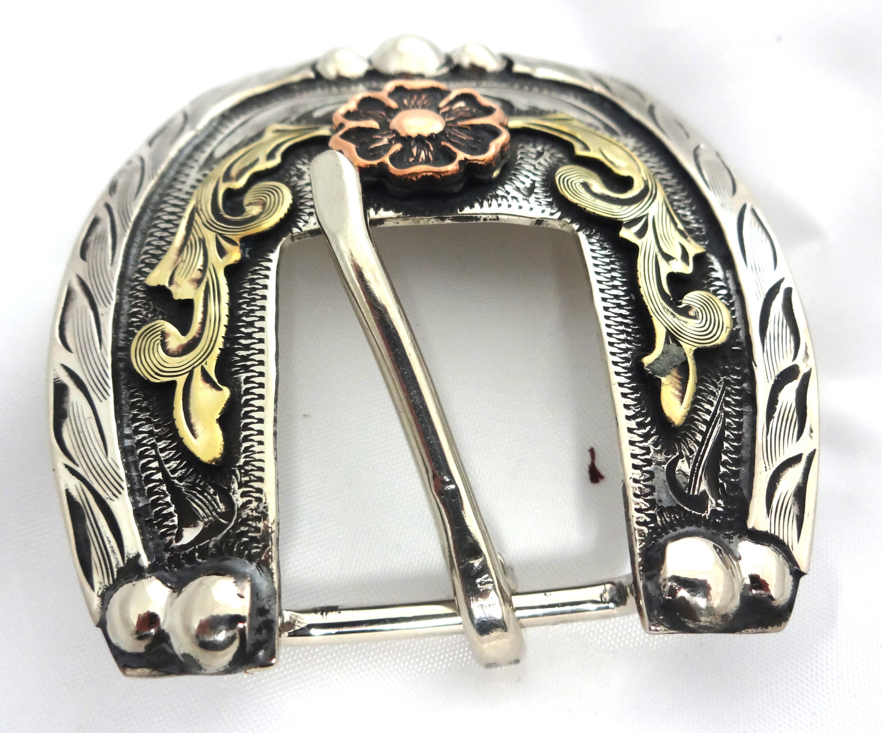 INPHC High Point Amateur 1980 Silver Buckle Flower Hanson Signed Vintage !! Flower Garden – Comstock Heritage, Inc main image 2