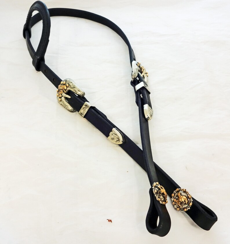 Saddle Bronc Berry Buckles Conchos West Coast Tack Black 58 Hermann Oak Harness Leather Slip One Ear Headstall Hansen Western Gear Horse