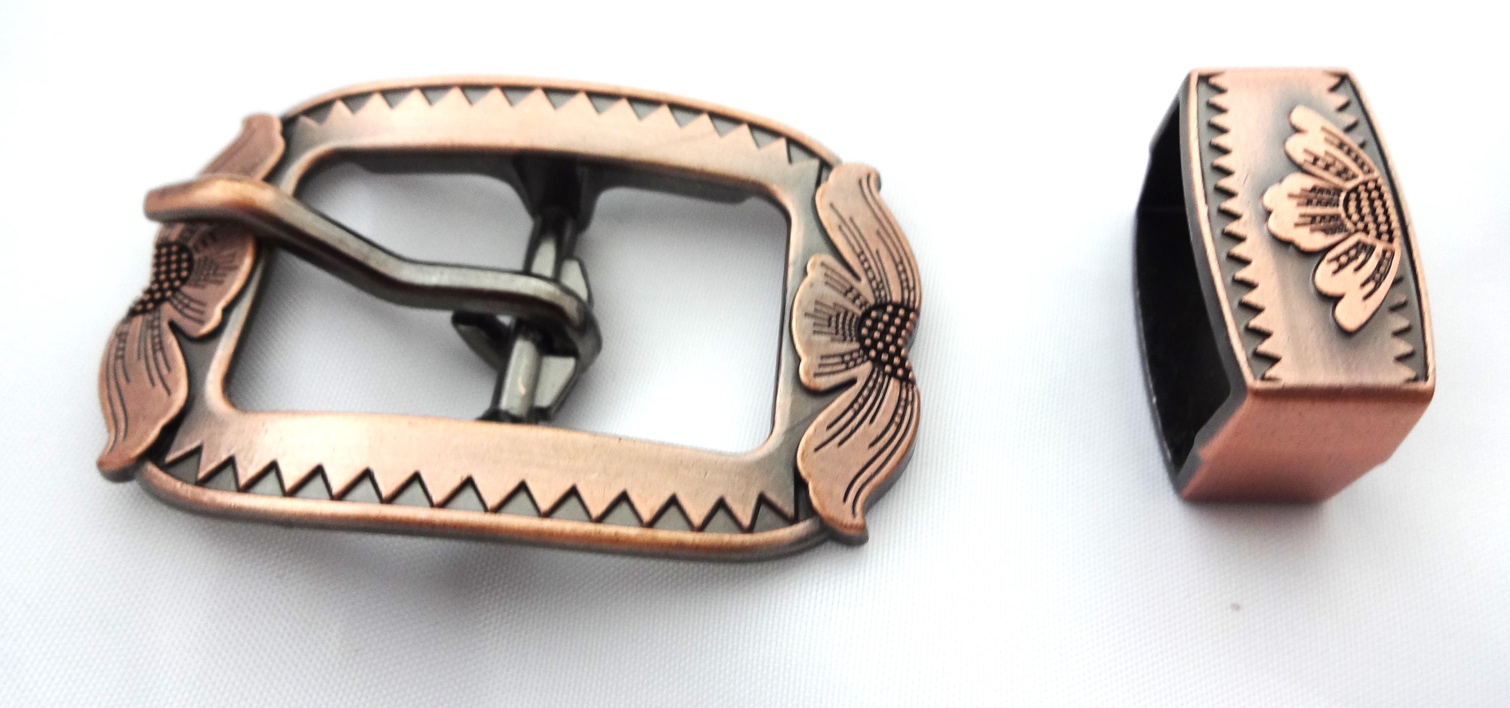 Saltlick Jeremiah Watt Buckle Keeper Sizes Antiqued Copper Horse - Foto 10