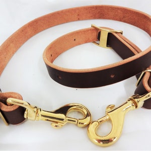 New Rich Brown Harness Leather Tie Down Strap Western Horse Tack 1&quot;  Rodeo Tiedown Solid Brass Snaps Conway Buckles Options