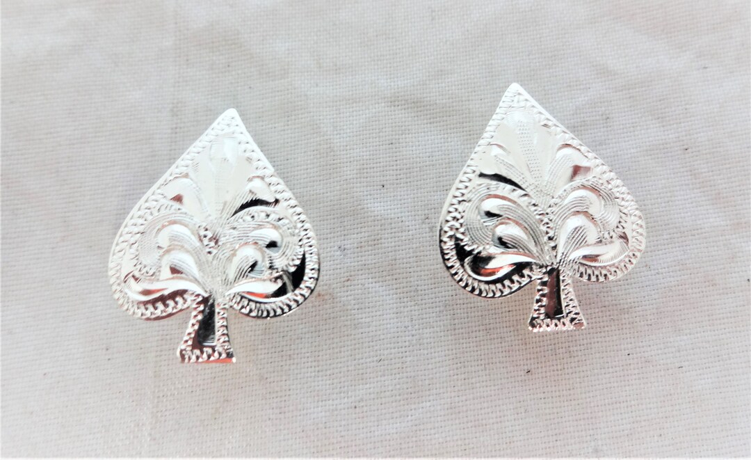 New Par Hansen Western Gear Slotted Conchos Manzanllo Slver | Etsy