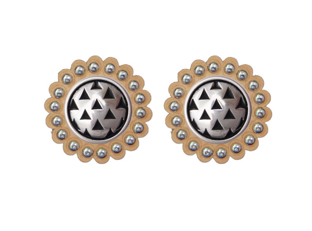 New Par Jeremah Watt Southwest Screw Back 1 Conchos Western Horse