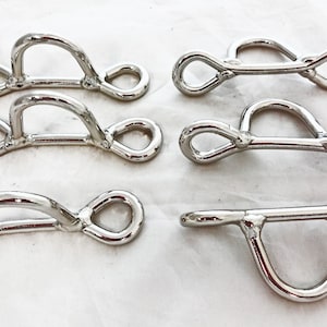 Lot of 6 Noseband Tie Down Dees Hardware Metal Tiedown Horse Tack Tie Downs Leathercraft