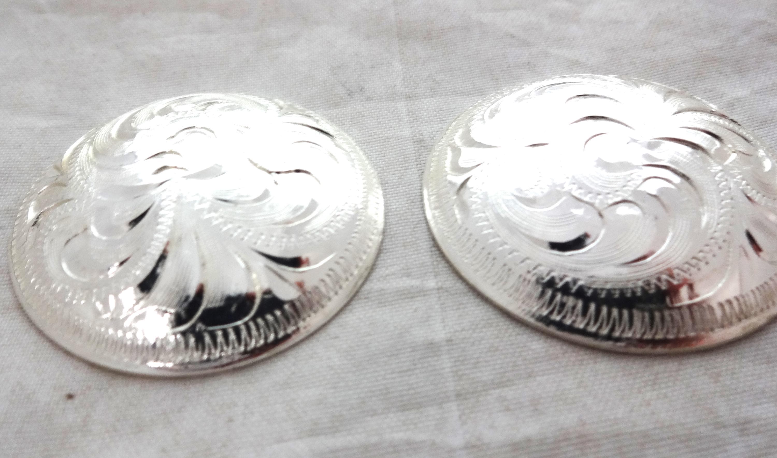 Poway Par Slotted Conchos Hansen Western Gear Brown ron - Etsy