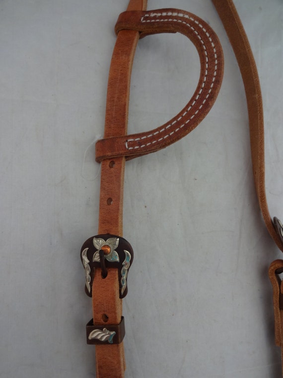 West Coast Tack Black 58 Hermann Oak Harness Leather Slip One Ear Horse Tack Silver Plate Square Hansen Western Gear Buckles Conchos Riding Farm Animals Pet Supplies Vadel Com