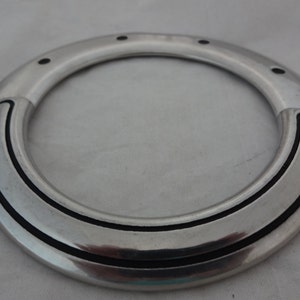 Jeremiah Watt 3&quot; Inskirt Rigging Cinch Ring Smooth Grooved Stainless Steel Western Horse Tack Hardware