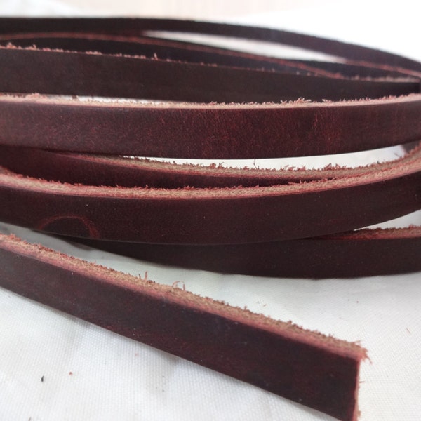 Pair Burgundy Latigo Leather Saddle Strings Straps Thongs Ties Western Horse Tack Sizes