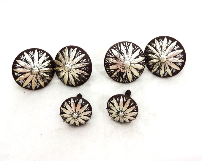 Jeu De 6 Conchos Clovis Argent Pour Selle - Vis à Bois En Fer, Hansen Western Gear