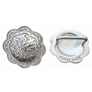 New Pair Jeremiah Watt Bridle Loop Back Conchos Floral Western Horse Tack Hardware