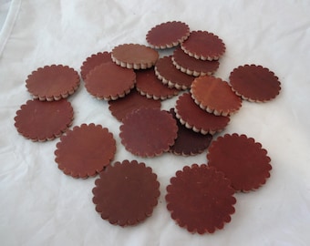 New Lot of 20 Leather Rosettes Hermann Oak Brown Bridle Leather Western Horse Tack Hardware Belts Purse Conchos Leathercraft Sizes