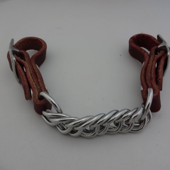 LEATHER Curb Chain