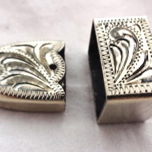 Ensemble Boucle Et Embout De Ceinture En Nickel Brossé – Western Hardware – Neuf