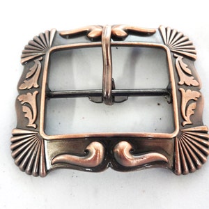 Santa Fe Jeremiah Watt Antiqued Copper Western Belt Buckle Horse Tack Sizes New