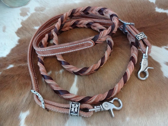 Harnais équestre Western Vintage En Cuir Tressé Avec Rênes | Occasion, Taille Cheval, Cuir Huilé