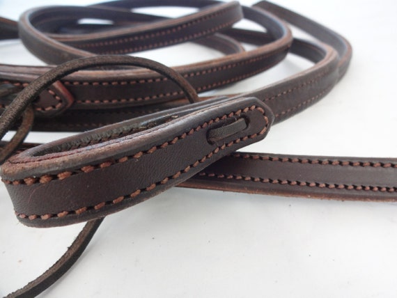 Rênes fendues en cuir avec harnais huilé West 74 8' x 1/2