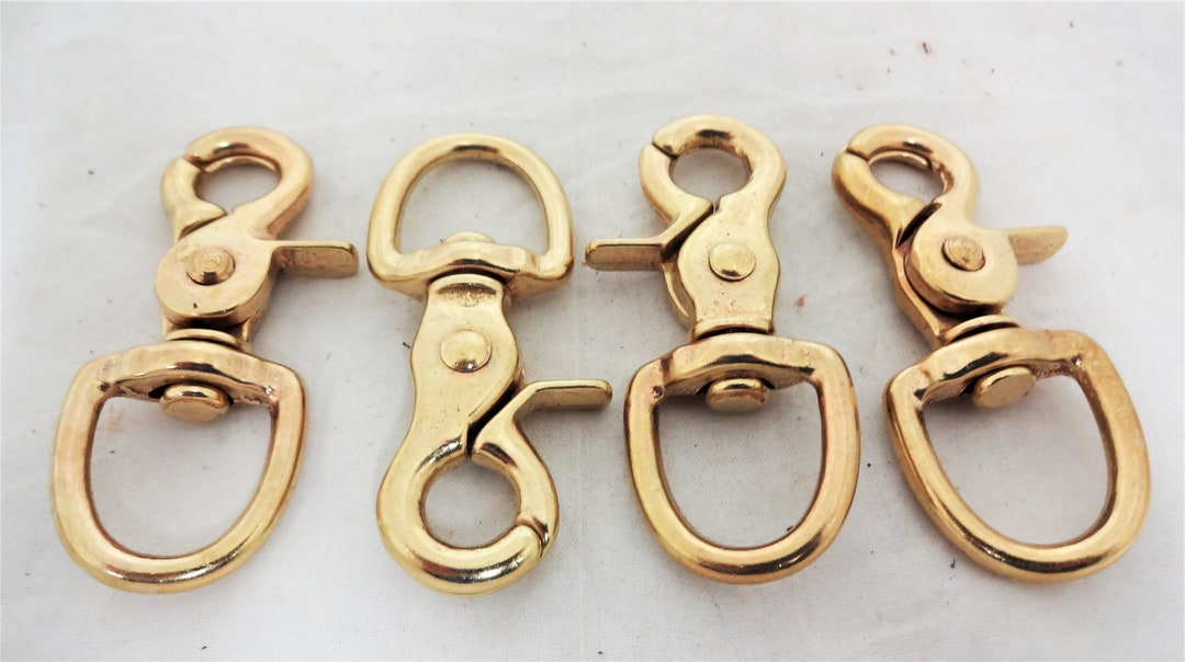 Lot of 4 Trigger Scissor Snaps Round End Rein Swivel Solid Etsy