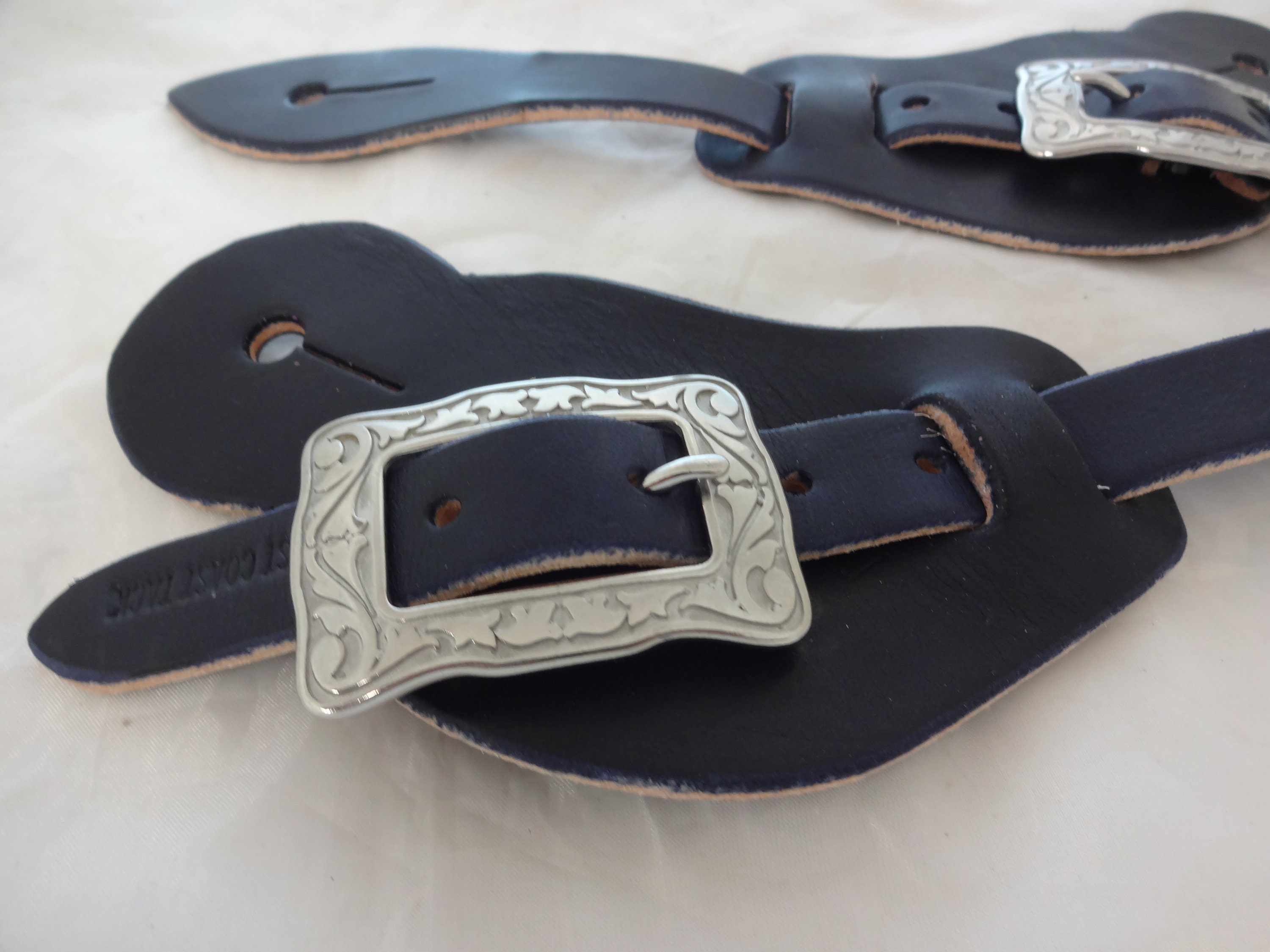 Par Spur Straps Cowpuncher Hermann Oak Harness Leather Western