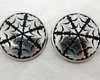 New Pair Jeremiah Watt Old Time Screw Back Small Conchos Western Horse Tack Hardware Headstall Bridle