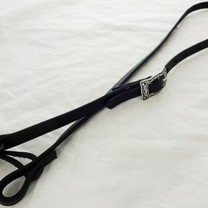 Bosal Hanger Horse Tack Hackamore Black Harness Leather Strap Water Ties Western Jeremiah Watt Buckle Horse Tack