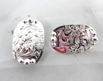 Nouvelle paire de chaps de selle western conchos en argent nickel vieilli, chaps de selle pour chevaux - France