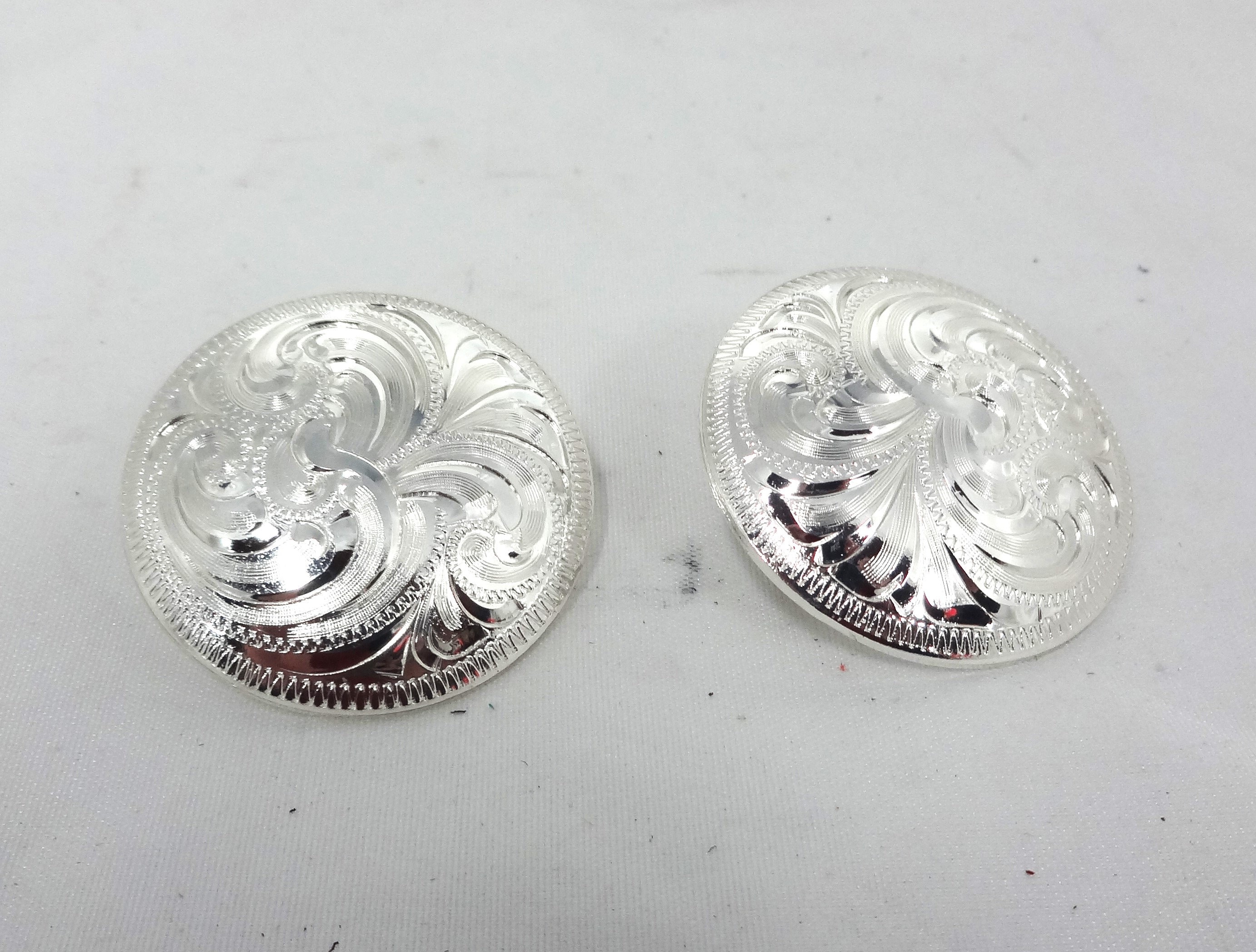 7427 Country Chic Statement Western Burnished Silver Tone Conchos On Link Western Conchos | Boot Barn main image 2