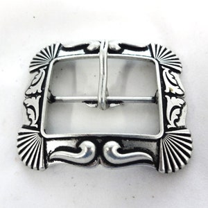 Santa Fe Jeremiah Watt Antiqued Silver Finish  Western Belt Buckle Horse Tack Sizes New
