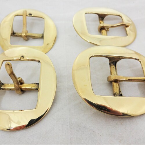 Set of 4 Solid Brass Heavy Duty Conway Buckles Horse Tack Etsy