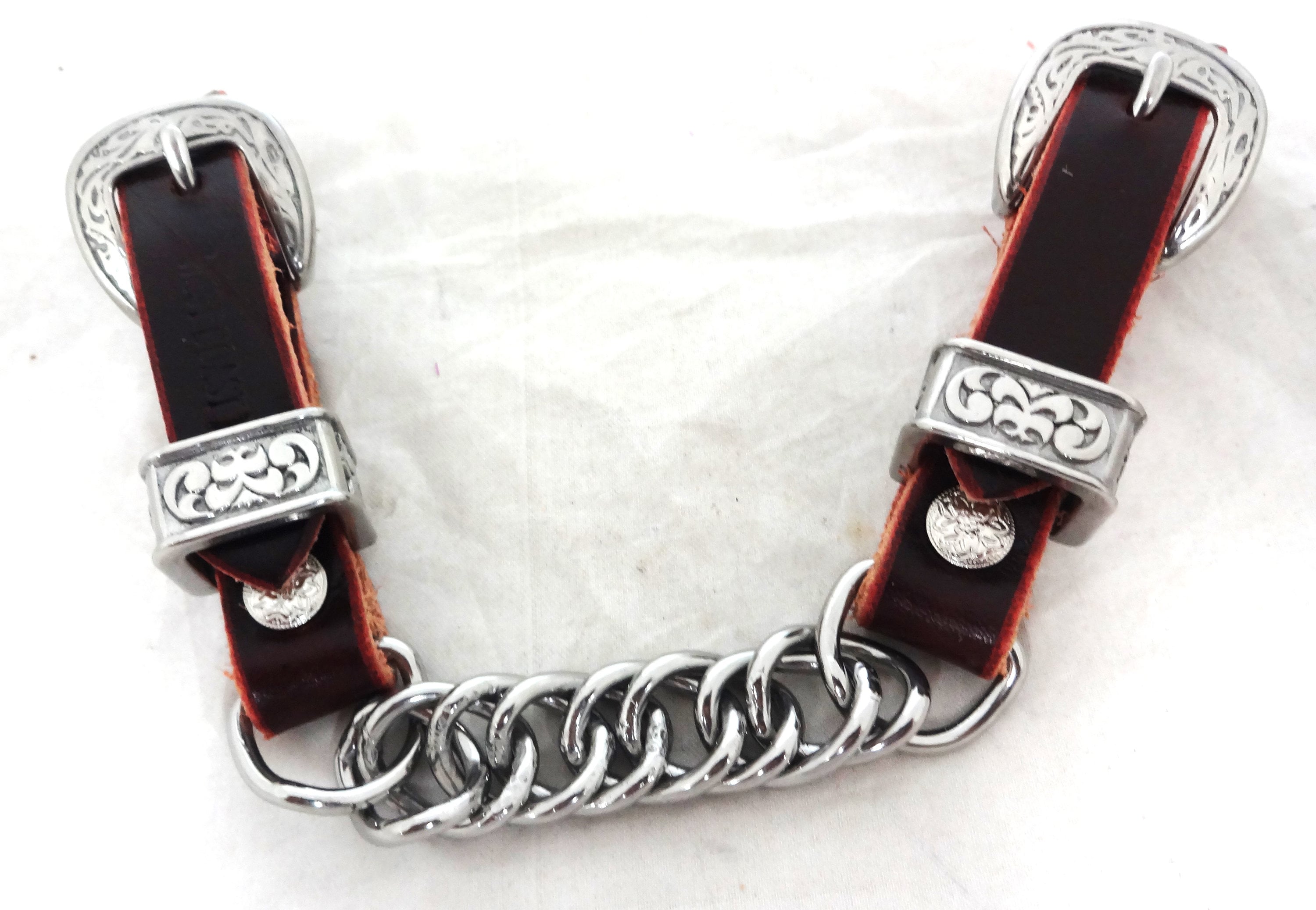 Chaîne De Dressage En Cuir Latigo Bordeaux - West Coast Tack - Neuve