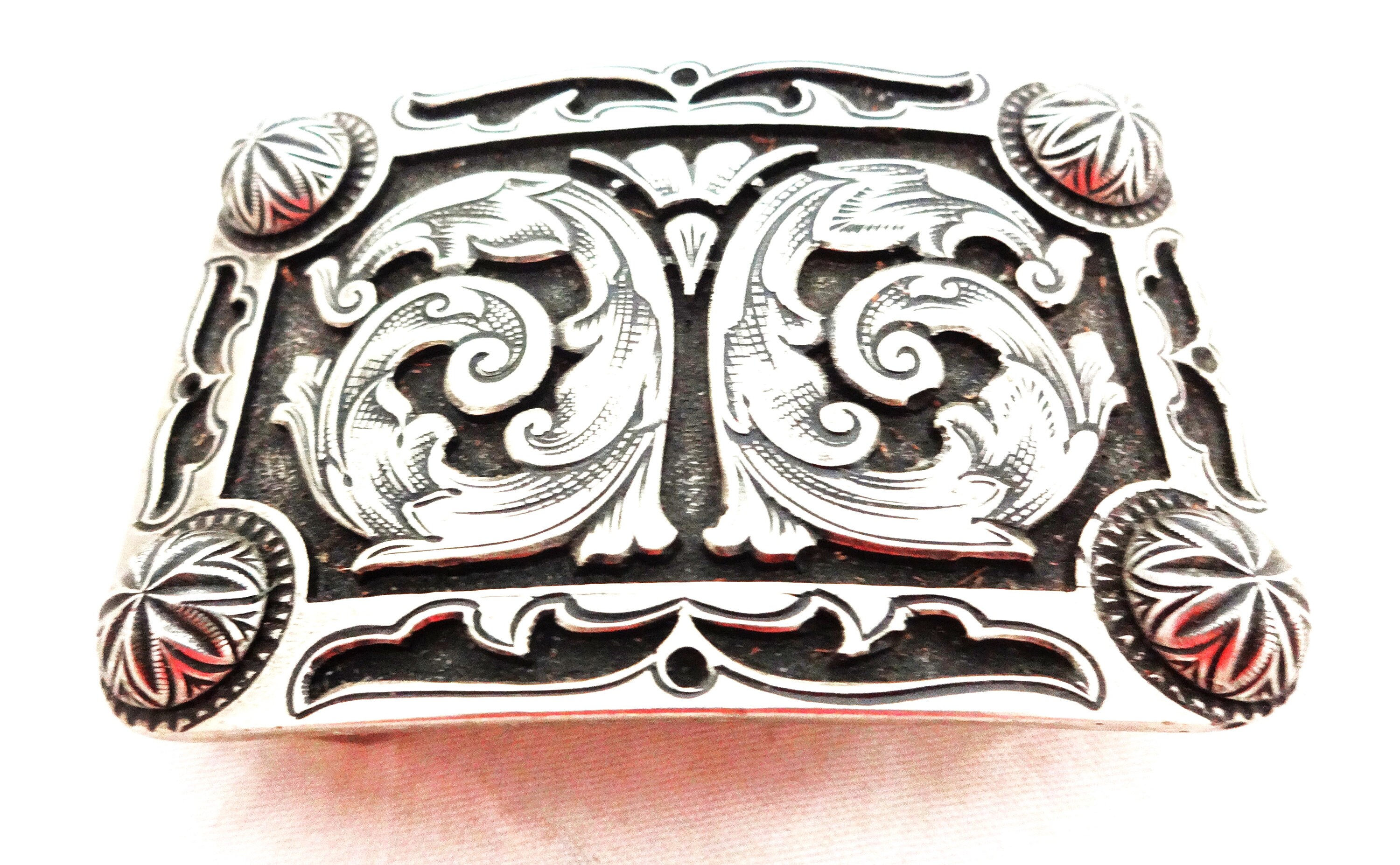 Nouvelle boucle de ceinture rectangulaire Jeremiah Watt, matériel de sellerie western en acier inoxydable rainuré lisse - France