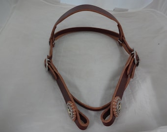 Bride De Dressage Occidentale En Cuir Sans Mors (bitless) Avec Rênes