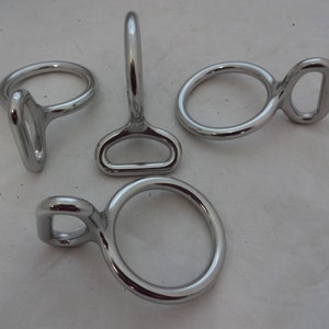 4er Set Loops und Ringe Nasenband Halfter Hardware Edelstahl Pferd Tack Tie Downs Leathercraft