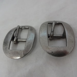 Paar Sleek Warenkorb Oval Schnallen Antiqued Nickel Pferd Tack Gürtel Hardware Western Sporenriemen Kopfstall