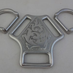 Neues Jeremiah Watt Brusthalsband Martingale 3 Teiliges Set Dees Floral Western Pferd Tack Hardware Edelstahl