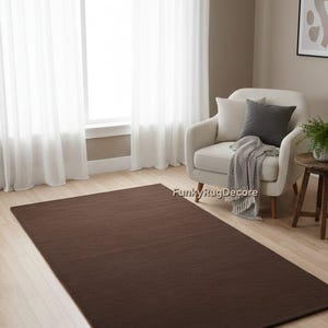 Handgetufteter Wollteppich, Schokobrauner Espresso, Sondergröße