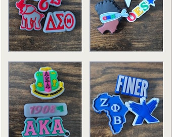 AKA Delta Zeta OES Croc Jibbitz 3 pack.
