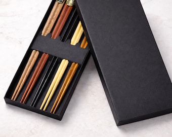 Handmade Wooden Chopsticks Set – Japanese Tableware Gift Box