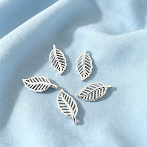 Leaf Pendant Wife Anniversary Gift Elegant Cutout Sterling Silver Charm SS00235PD
