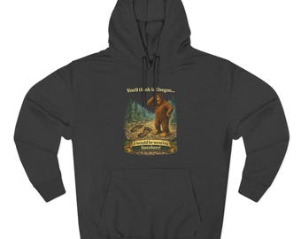 Bigfoot Sasquatch Illustration Hoodie | Oregon Shoe Design