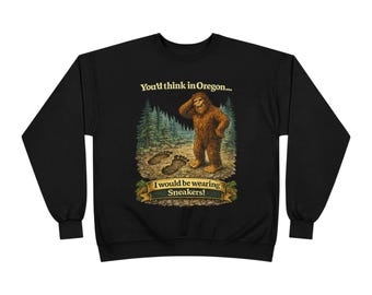 Moletom com estampa do Pé Grande (Sasquatch) | Tênis da floresta do Oregon