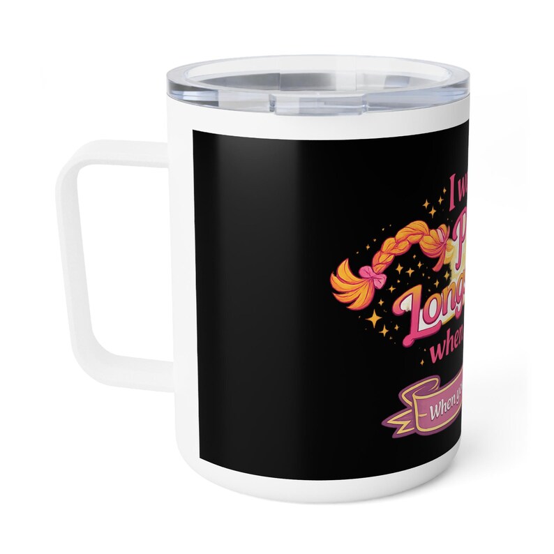 Taza de café con aislamiento de 10 oz "Quiero ser Pippi Calzaslargas cuando sea mayor" imagen 3