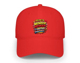 I Believe I'm Wonder Woman baseball cap | Comic Pop Art Logo