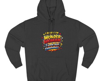 Wonder Woman Comic Pop Art Hoodie | Retro Superhero Graphic Pullover