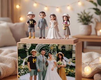 Unique Wedding Gift for Couple, Custom 3D Figurine from Photo, Funny & Cute Bride Groom Doll, Anniversary Gift for Wife Husband